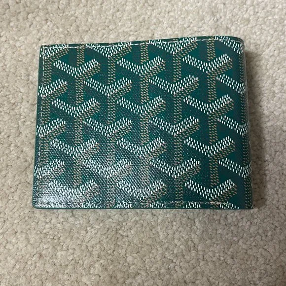 New Goyard Bi Fold Victoire Full Size Wallet - Coveted Green Canvas - Picture 2 of 14